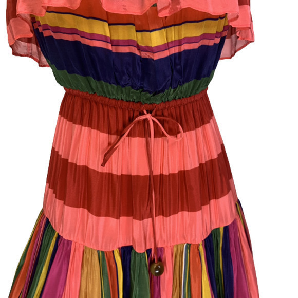 FARM RIO Mixed Stripes Strapless Maxi Dress - NWT - Picture 5 of 16